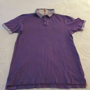 Robert Graham X Mens 2XLT Purple White Polo Shirt
